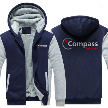 COMPASS AIRLINES JACKETS FLEECE SWEATSHIRT
